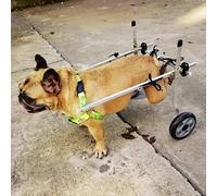 Silla de ruedas ligera para perros para patas traseras, doble soporte de rodilla para artritis y parálisis, todo terreno, para mascotas, tamaño S, mejora la li de tu mascota