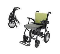 Silla de ruedas ligera, silla de ruedas eléctrica ligera de aluminio, palanca de control de dirección de motor dual de 300 W, crucero eléctrico plegable multifunción adecuado