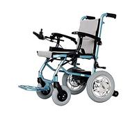 Silla de ruedas ligera, silla de ruedas eléctrica ligera de aluminio, palanca de control de dirección de motor dual de 300 W, crucero eléctrico plegable multifunción adecuado