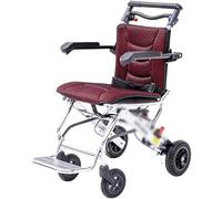 Silla de ruedas ligera, transporte de aleación de aluminio, portátil, para viajes, al aire libre, cómoda, móvil, máquina de desplazamiento de silla de ruedas plegable