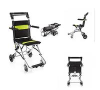 Silla de ruedas ligera y plegable con marco plegable, silla de ruedas de aluminio ultraligera, adecuada para transportar sillas de ruedas para ancianos y niños, 7,5 kg