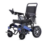 Silla de ruedas ligera y plegable portátil todo terreno para adultos, silla de ruedas motorizada eléctrica inteligente ultraligera con batería de 12 Ah, rango de 20 km, aprobada por aerolíneas, fácil