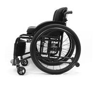 Silla de ruedas manual autopropulsada con ruedas traseras de liberación rápida y ruedas antivuelco, silla de ruedas ligera de transporte de aluminio para deportes y ocio