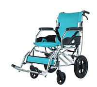 Silla de ruedas manual con inodoro con frenos de mano de bloqueo, silla de ruedas de aluminio de transporte compacta, reposapiés extraíble autopropulsado con freno de marcha
