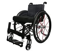 Silla de ruedas manual deportiva, silla de ruedas ligera de transporte, silla de ruedas autopropulsada, plegable, de aleación de aluminio, silla de ruedas para adultos, ancianos, ancho del asiento de