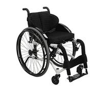 Silla de ruedas manual para adultos, marco de aluminio ultraligero, silla de transporte autopropulsada para movilidad e independencia