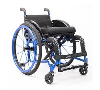 Silla de ruedas manual para adultos, silla de ruedas deportiva ultraligera de aleación de aluminio con frenos de mano, silla de ruedas ligera todo terreno de 24 libras