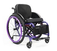 Silla de ruedas manual plegable de aleación de aluminio con frenos de mano y ruedas traseras de liberación rápida, capacidad de peso de 220 libras (ancho del asiento: 40 cm)
