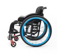 Silla de ruedas manual plegable ligera todo terreno, portátil, autopropulsada, deportiva, para adultos y usuarios discapacitados, ruedas grandes para mayor movilidad