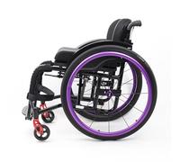 Silla de ruedas manual plegable ligera todo terreno, portátil, autopropulsada, deportiva, para adultos y usuarios discapacitados, ruedas grandes para mayor movilidad