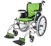 Silla de ruedas manual plegable liviana, silla de ruedas autopropulsada plegable de aluminio liviano, con freno de mano que puede soportar 200