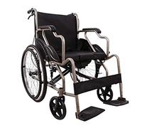Silla de ruedas manual plegable para discapacitados y ancianos, carrito de viaje autopropulsado portátil con inodoro móvil