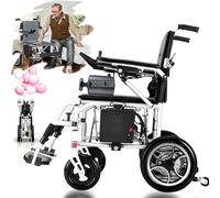 Silla de ruedas motorizada para personas mayores, diseño ligero todo terreno, motor sin escobillas, batería desmontable, control remoto, 37 libras, rango de 11 millas