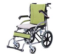 Silla de ruedas móvil de transporte ligero propulsada por asistente, ayuda de movilidad plegable y ligera, dispositivo de movilidad plegable para transporte interior apretado y fácil almacenamiento (