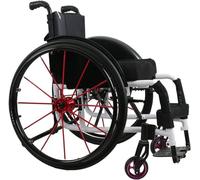 Silla de ruedas móvil, ligera, plegable, manual, con rueda antirretroceso, reposapiés ajustable y altura del asiento, silla de ruedas portátil de transporte para discapacitados (color: pin