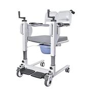 Silla de ruedas multifuncional con asiento dividido de 180°, mango de ajuste de elevación giratorio, fácil operación, plegable y almacenamiento