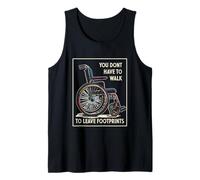 Silla de ruedas no tiene que caminar para dejar huellas discapacitados Camiseta sin Mangas