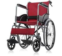 Silla de ruedas para adultos, silla de ruedas plegable, portátil, ultraligera, hecha de tubo de acero grueso, manual, puede soportar sillas de ruedas de 200 kg