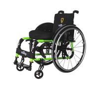 Silla De Ruedas para Deportes Y Ocio con Ruedas Desmontables, Ultraligera De Aleación De Aluminio Ligera Plegable Cómoda Silla De Ruedas Clásica De Ocio Sillas De Ruedas (Seat width 38cm,Green)
