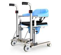 Silla de Ruedas para Inodoro Silla de Ruedas Silla de Ruedas con Elevador hidráulico Doble Silla de Ruedas con Asiento Dividido de 180 ° para discapacitados Adultos Ancianos Máquina de elevación