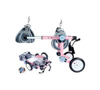 Silla de ruedas para mascotas, silla de ruedas de aluminio con soporte para patas traseras de perro, cochecito de perro ajustable de 2 ruedas para rehabilitación de mascotas (XS (widened))