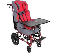 Silla de ruedas para niños con parálisis cerebral, silla de ruedas pediátrica ligera y plegable con estructura de aleación de aluminio