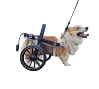 Silla de ruedas para perro, altura ajustable, longitud y ancho de cadera, malla transpirable, ideal para soporte de patas traseras, fácil de usar con un clic (L)