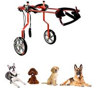 Silla de Ruedas para Perro Gato Conejo para Mascotas Viejas/Discapacitadas/con Parálisis, Wheelchair para Rehabilitación de Piernas para Perros con Minusvalía, 1-60 kg