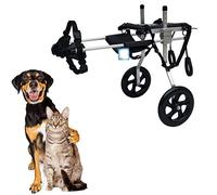 Silla de Ruedas para Perros Ajustable de Aleación de Aluminio 2 Ruedas Silla de Ruedas para Mascotas para Rehabilitación de Patas Traseras Ejercicio Coche