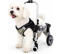 Silla de ruedas para perros aprobada por veterinarios para patas traseras, carrito de movilidad ajustable para perros mayores y recuperación
