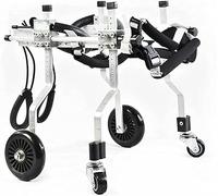 Silla de Ruedas para Perros Arnés de Movilidad para Perros Cochecitos para Perros Aluminio Ajustable Perro discapacitado Paseo asistido Coche Rehabilitación de Patas traseras Delanteras para Perro di