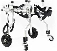 Silla de Ruedas para Perros Arnés de Movilidad para Perros Cochecitos para Perros Aluminio Ajustable Perro discapacitado Paseo asistido Coche Rehabilitación de Patas traseras Delanteras para Perro di
