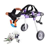 Silla de ruedas para perros - Ayuda de movilidad ajustable de 2 ruedas para soporte de piernas traseras, solución de rehabilitación ligera para perros con problemas de movilidad