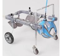 Silla de ruedas para perros - Ayuda de movilidad ajustable de 4 ruedas para mascotas discapacitadas, ideal para rehabilitación de patas traseras y fácil caminata