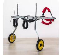 Silla de ruedas para perros, ayuda de movilidad de 2 ruedas para mascotas lesionadas, carrito de rehabilitación ligero y ajustable para perros pequeños a grandes, mejora la movilidad y la libertad