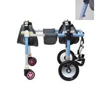 Silla de ruedas para perros, carrito de apoyo ajustable de aluminio para mascotas para una mayor movilidad, ideal para ejercicio y rehabilitación, diseño de 4 ruedas, adecuado para perros XS-XXL