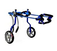Silla de Ruedas para Perros Coche de Asistido Por Ejercicio Animal de 2 Ruedas para Perros Discapacitados Y Paralizados Aleación de Aluminio Silla de Ruedas