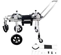 Silla de Ruedas para Perros con 4 Ruedas Ajustable Animal discapacitado Extremidad Anterior Extremidades traseras Patinete Perro Mayor Potencia para Perros pequeños medianos con Accesorios de Correa