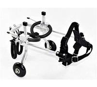 Silla de Ruedas para Perros con Patas traseras Carro para Perros, Adecuado para Mascotas, Lesiones en Las extremidades, Marcha asistida, Perros Grandes y pequeños, Ajustable, 2 Ruedas, 1,5 kg - 50 kg