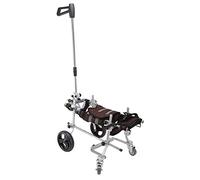 Silla de ruedas para perros de 4 ruedas, soporte completo ajustable, silla de ruedas para mascotas, carrito de rehabilitación de piernas delanteras/hin, cochecito para mascotas (Grey)
