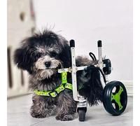 Silla de ruedas para perros discapacitados, carrito de apoyo y ayuda de movilidad de 4 ruedas, soporte ajustable para la rehabilitación de mascotas, ayuda a los perros a pararse y caminar fácilmente.