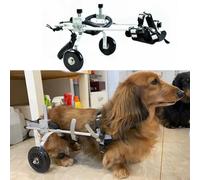 Silla de ruedas para perros para mascotas pequeñas, ayuda de movilidad ajustable para rehabilitación de patas traseras, soporta problemas de patas traseras, mejora la movilidad y la recuperación