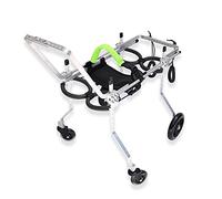 Silla de ruedas para perros para mayor movilidad, carrito de recuperación de cuerpo completo con correa para el vientre para apoyo espinal, adecuado para perros que pesan de 11 a 20 libras