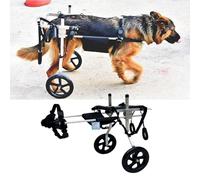 Silla de ruedas para perros para patas traseras, ayuda de movilidad ajustable para razas grandes como pastor alemán y labrador, carritos de apoyo de 2 ruedas para caminar mejor