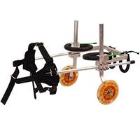 Silla De Ruedas para Perros para Patas Traseras Carro para Perros, Adecuada para La Práctica De Mascotas, Rehabilitación, Discapacidad En Las Extremidades, Caminar, Cachorro Grande, Ajustable, 2 Rond
