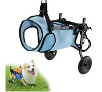 Silla de ruedas para perros para patas traseras, soporte de 2 ruedas para perros, ayuda para patas delanteras lesionadas y paralizadas (azul mamá), mejora el caminar y la rehabilitación