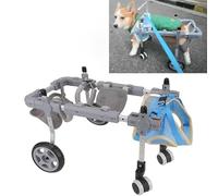 Silla de ruedas para perros para rehabilitación, soporte de cuerpo completo con ruedas, dispositivo de paseo asistido para mascotas con problemas de movilidad
