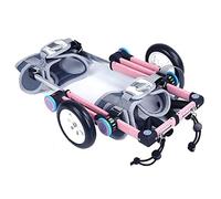 Silla de ruedas para perros pequeños de 2 ruedas para patas traseras, cochecito para perros, silla de ruedas para mascotas para gatos/cachorros que caminan, silla de ruedas (Pink XXS)