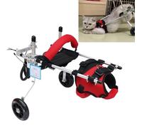 Silla de Ruedas para Perros pequeños - Soporte de Movilidad de aleación de Aluminio para Mascotas lesionadas - Soporte para Patas traseras para Mayor Movilidad y Comodidad - Ideal para Perro