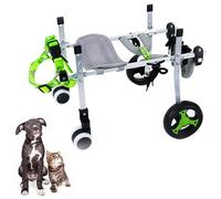 Silla De Ruedas Para Perros,Sillas Dos Ruedas,Ajustables Patas Traseras Mascotas PequeñAs,Ideal RehabilitacióN Piernas En Personas Mayores, Lesionadas,Con Artritis Con Perros,Gatos DéBiles(XXS,Four wh